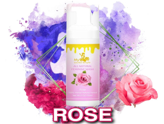 All natural feminine wash rose